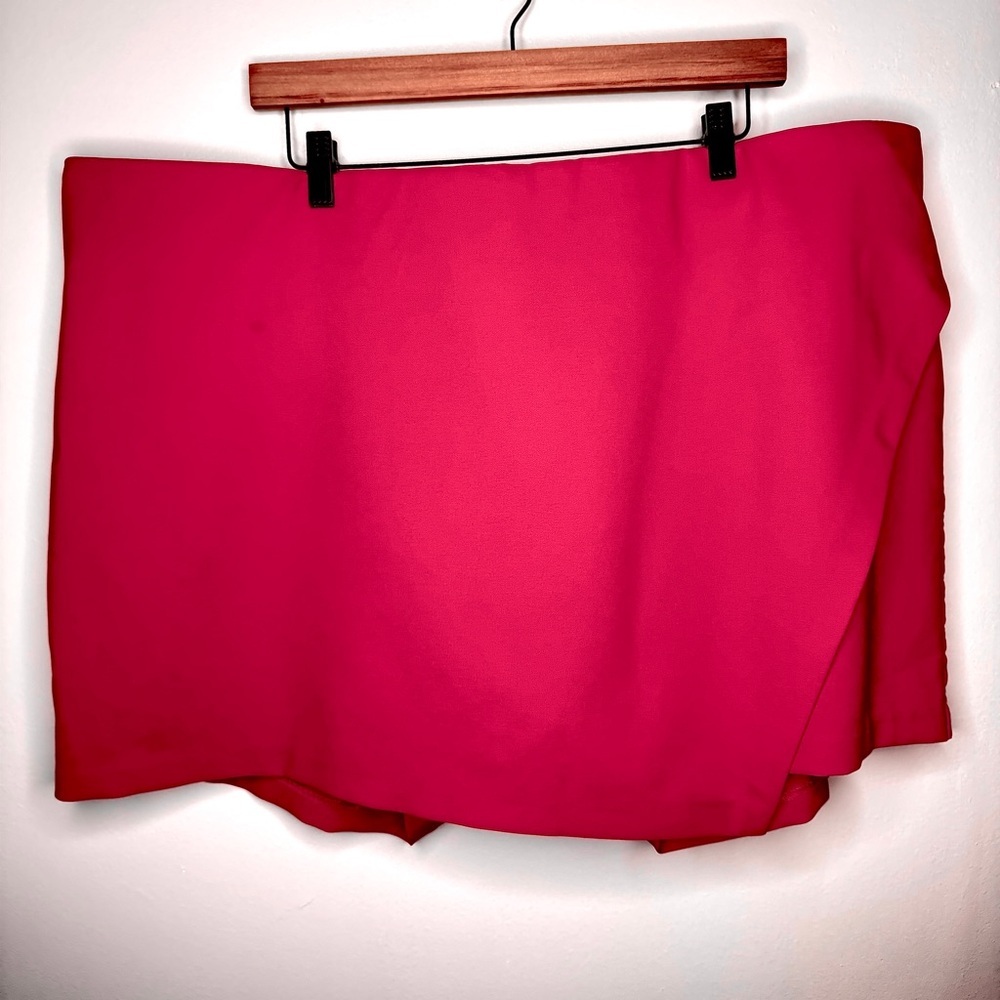Torrid Asymmetrical Skort Barbie Pink - Picture 3 of 6